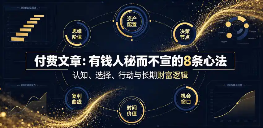 付费文章:有钱人秘而不宣的8条心法