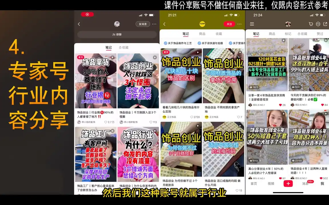 抖音+小红书饰品卖货：货源、开店、内容全教会