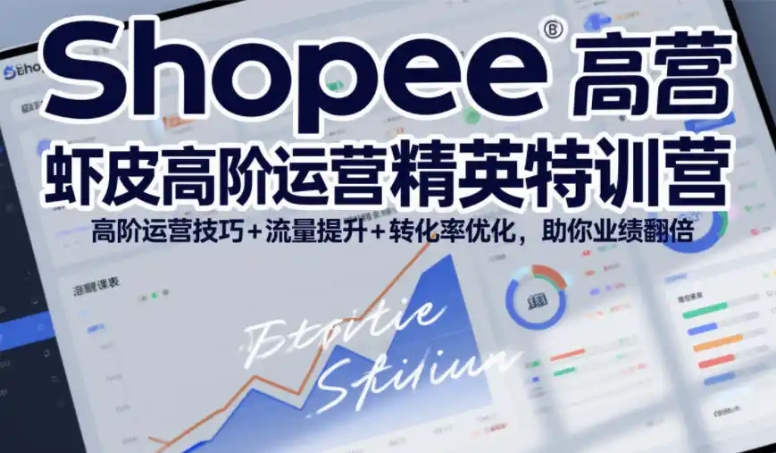 Shopee虾皮高阶运营精英特训营，高阶运营技巧+流量提升+转化率优化，助你业绩翻倍(更新26年7月)