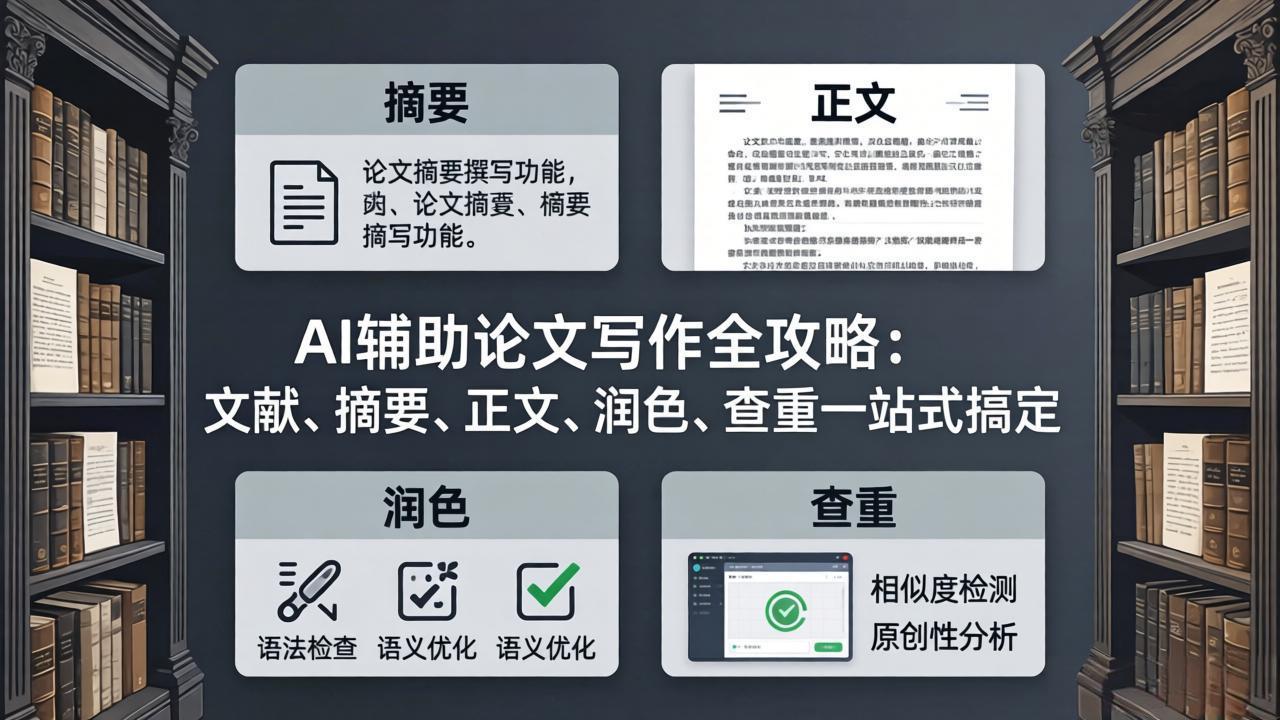 AI辅助论文写作全攻略：文献、摘要、正文、润色、查重一站式搞定