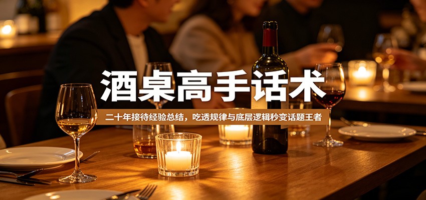 酒桌高手话术：二十年接待经验总结，吃透规律与底层逻辑秒变话题王者